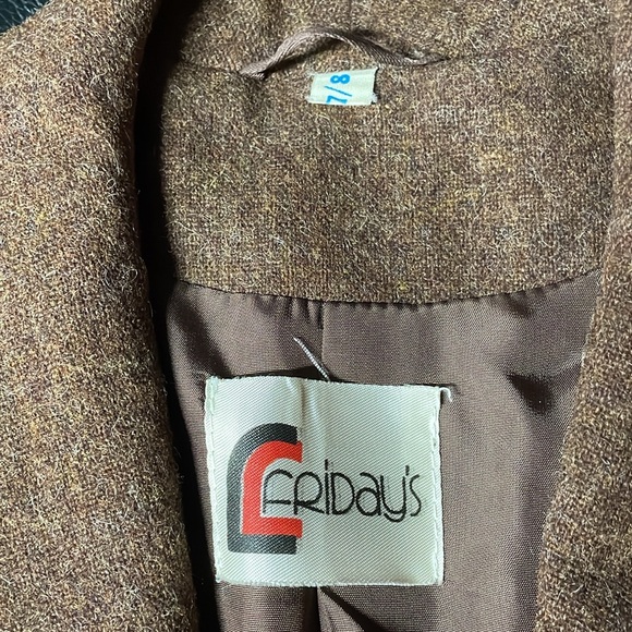 Vintage brown 100% wool blazer - Picture 5 of 6